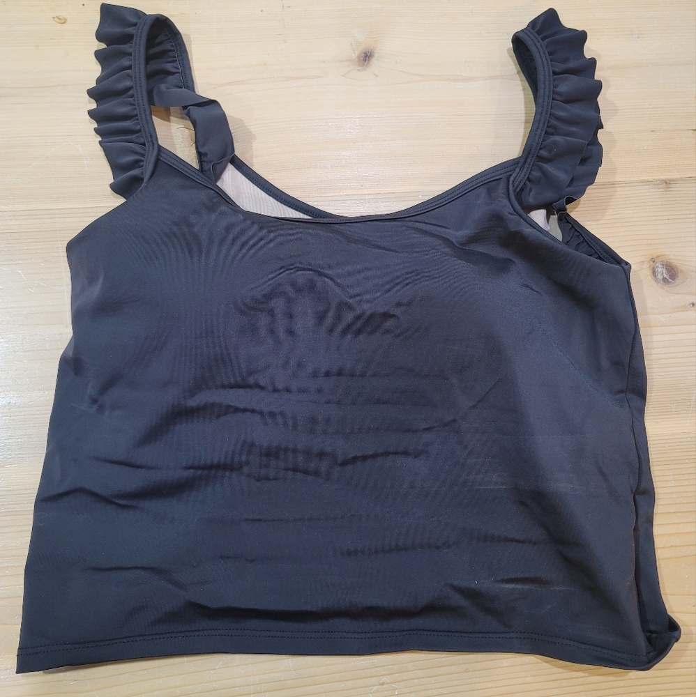 Kortni Jeane Black Large Flutter Top